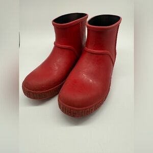 UGG Kids Drizlita waterproof red rubber rain boots